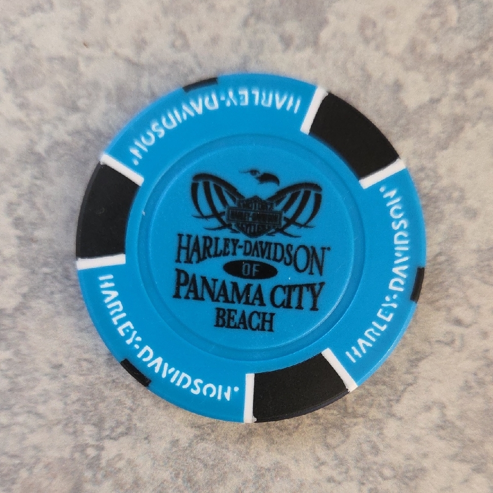 Harley-Davidson Panama City Beach Blue and Black Chip Panama City Beach